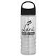 a black lid & clear bottle salute - 24 oz bottle with oval crest lid