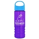 a cyan lid & transparent violet bottle salute - 24 oz bottle with oval crest lid