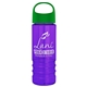 a green lid & transparent violet bottle salute - 24 oz bottle with oval crest lid
