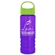 a lime green lid & transparent violet bottle salute - 24 oz bottle with oval crest lid