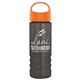 a orange lid & transparent smoke bottle salute - 24 oz bottle with oval crest lid