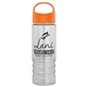 a orange lid & clear bottle salute - 24 oz bottle with oval crest lid