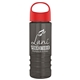a red lid & transparent smoke bottle salute - 24 oz bottle with oval crest lid