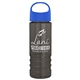 a royal blue lid & transparent smoke bottle salute - 24 oz bottle with oval crest lid
