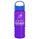 a royal blue lid & transparent violet bottle salute - 24 oz bottle with oval crest lid