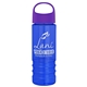 a violet lid & transparent blue bottle salute - 24 oz bottle with oval crest lid