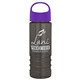 a violet lid & transparent smoke bottle salute - 24 oz bottle with oval crest lid