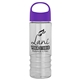 a violet lid & clear bottle salute - 24 oz bottle with oval crest lid