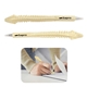 a beige anatomical back spine shaped pen