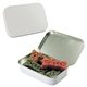 aerial view a white dog bones in large tin, image 1 of 2