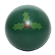 aerial view a green holiday holly ball, image 1 of 3