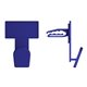 aerial view a royal blue auto vent utility clip, image 1 of 4