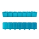 aerial view a frosted light blue 7 day pill container, image 1 of 2