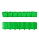 aerial view a frosted green 7 day pill container, image 1 of 2