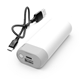 aerial view a white powerstick nova+ dual port power bank, image 1 of 3