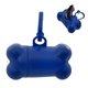 aerial view a royal blue bone shaped dog bag dispenser, image 1 of 3