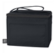 aerial view a black non - woven cooler bag with rpet material, image 1 of 3