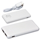 aerial view a white counsel 5000mah mini power bank, image 1 of 2