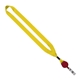 aerial view a yellow lanyard & red reel 3/4 polyester lanyard with metal crimp retractable badge reel, image 1 of 2