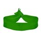 aerial view a kelly green 3/4 fold - over elastic hair tie wristband, image 1 of 2