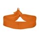 aerial view a orange 3/4 fold - over elastic hair tie, image 1 of 2