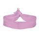 aerial view a pink 3/4 fold - over elastic hair tie, image 1 of 2