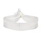 aerial view a white 3/4 fold - over elastic hair tie, image 1 of 2