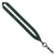 aerial view a hunter green 3/4 polyester lanyard with metal crimp swivel snap hook, image 1 of 2