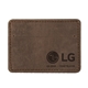 aerial view a distressed brown slater single pocket wallet, image 1 of 2