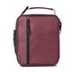 aerial view a heather-burgundy prime line austin nylon collection lunch cooler bag, image 1 of 6