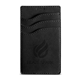aerial view a black leeman nuba rfid 3 pocket phone wallet, image 1 of 6