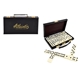 a black classic 28- piece domino set
