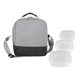 a green bag & clear container bay handy portion control lunch kit