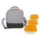 aerial view a orange bag & orange container bay handy portion control lunch kit, image 1 of 2