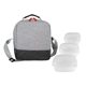 a red bag & clear container bay handy portion control lunch kit