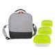 a red bag & green container bay handy portion control lunch kit
