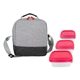 aerial view a red bag & red container bay handy portion control lunch kit, image 1 of 2