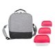 a white bag & red container bay handy portion control lunch kit