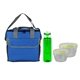 a blue bag & green container & green bottle ridge nesting infuser set