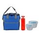 a blue bag & blue container & red bottle ridge nesting infuser set