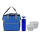 a blue bag & white container & blue bottle ridge nesting infuser set