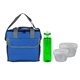 a blue bag & white container & green bottle ridge nesting infuser set