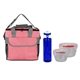 a red bag & red container & blue bottle ridge nesting infuser set