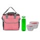 a red bag & red container & green bottle ridge nesting infuser set