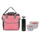 a red bag & red container & smoke bottle ridge nesting infuser set