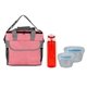 a red bag & blue container & red bottle ridge nesting infuser set