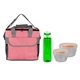 a red bag & orange container & green bottle ridge nesting infuser set