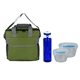 a green bag & blue container & blue bottle ridge nesting infuser set