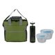 a green bag & blue container & smoke bottle ridge nesting infuser set