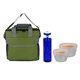 a green bag & orange container & blue bottle ridge nesting infuser set